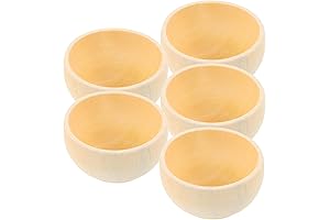 Lurrose Mini Wood Bowls: Unfinished, Round, Unpainted Craft Bowls