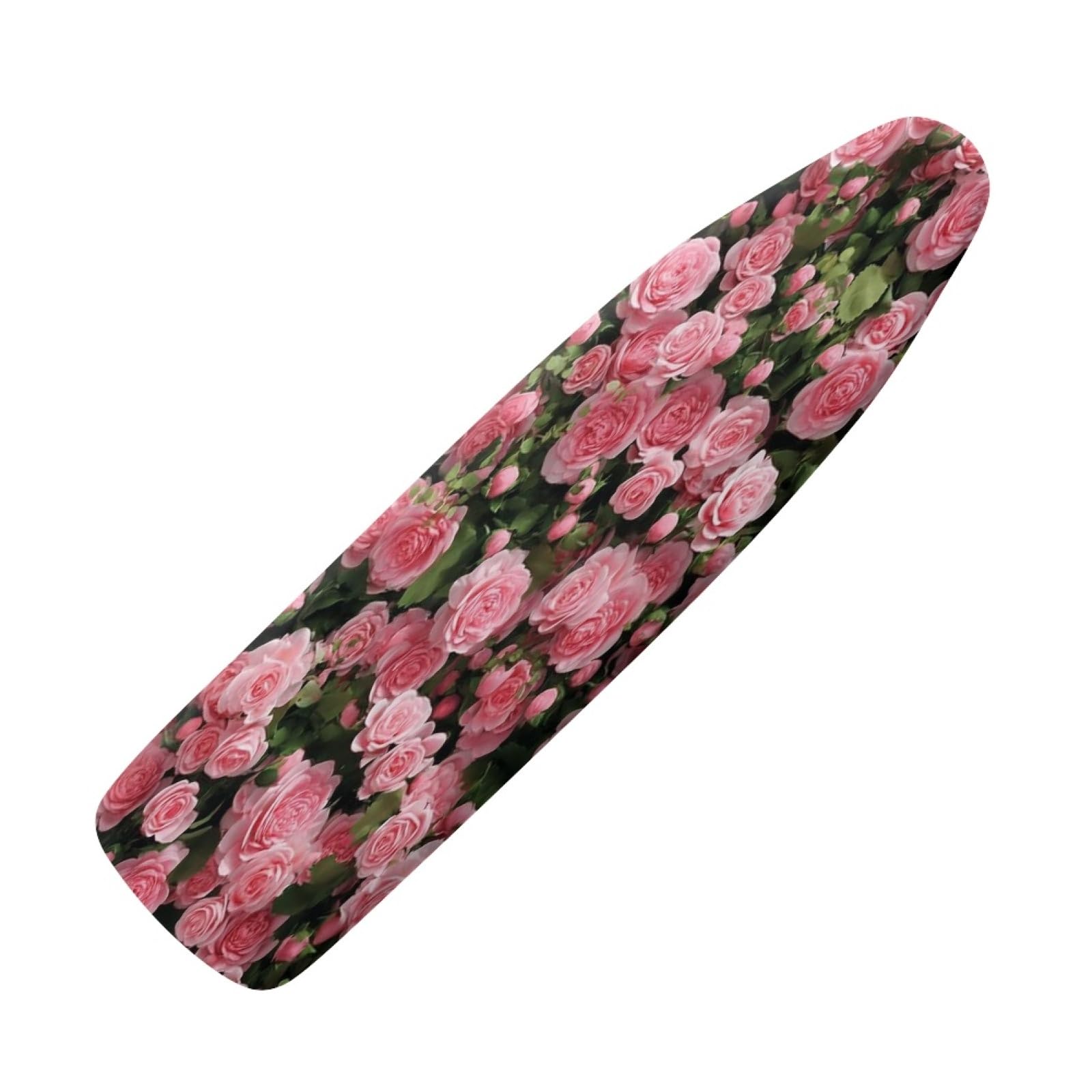 Ironing Board Covers 125 x 45 Elasticated Plant Green with Padding, Easy Fit and Resists Scorching,Bungee Elasticated Ironing Board Covers Large, Easy Placement