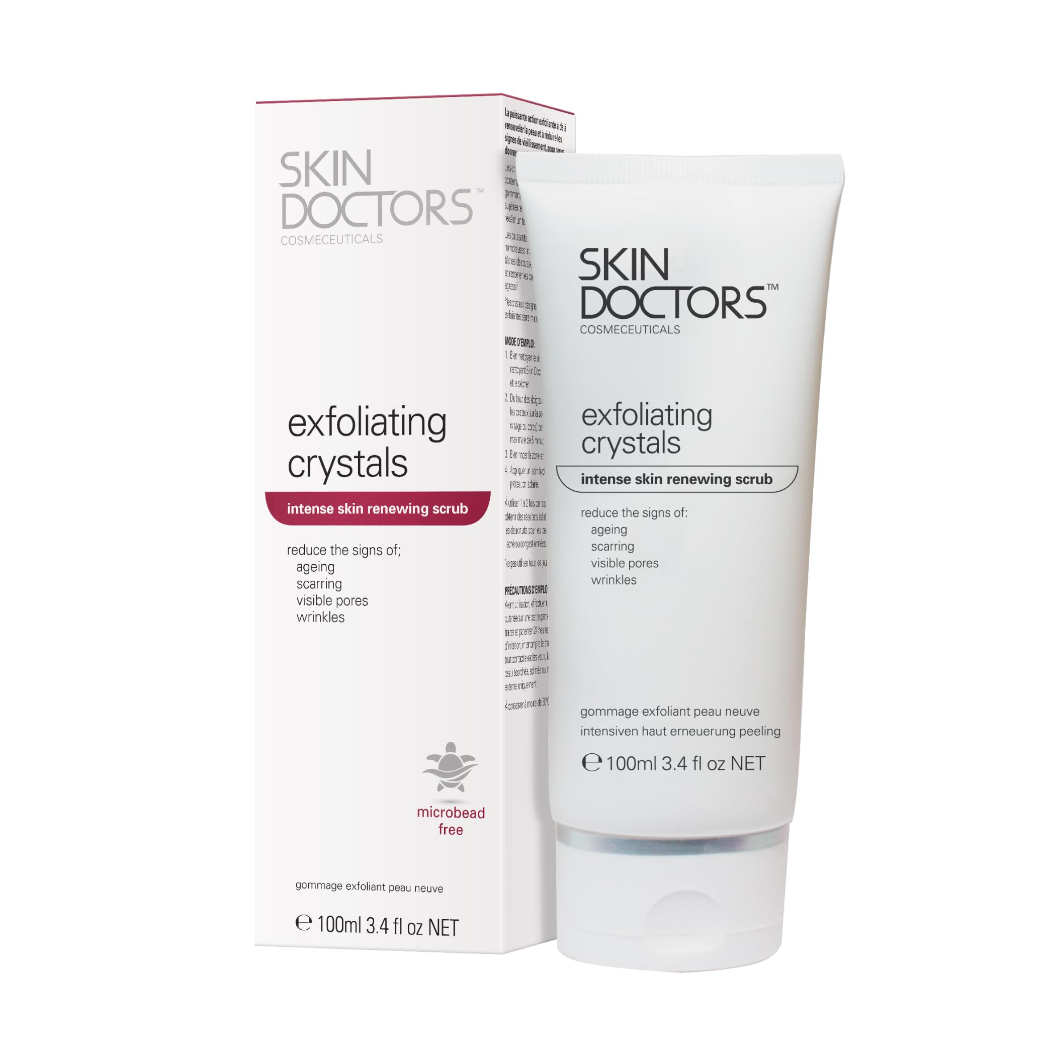 Skin Doctors Exfoliating Crystals | Face Scrub | Body Scrub | Exfoliating Cream | Microbead-free I Renewing Scrub I 100ml