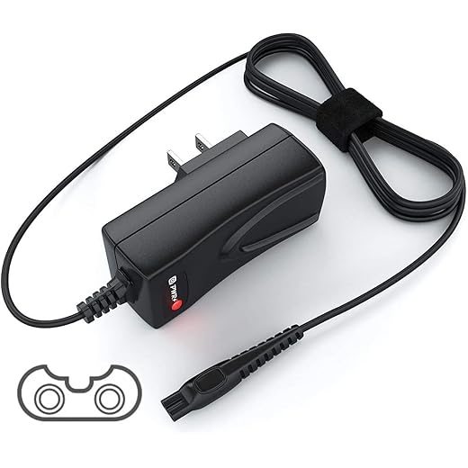 Pwr HQ8505 Norelco Charger Cord for Philips Norelco 9000 7000 6000 5000 3000 Series MG3750 MG5750 8240XL 2100 3100 4100 5100 7100 Shaver Razor Aquatec Multigroom Beard Trimmer Extra Long Charging Cord