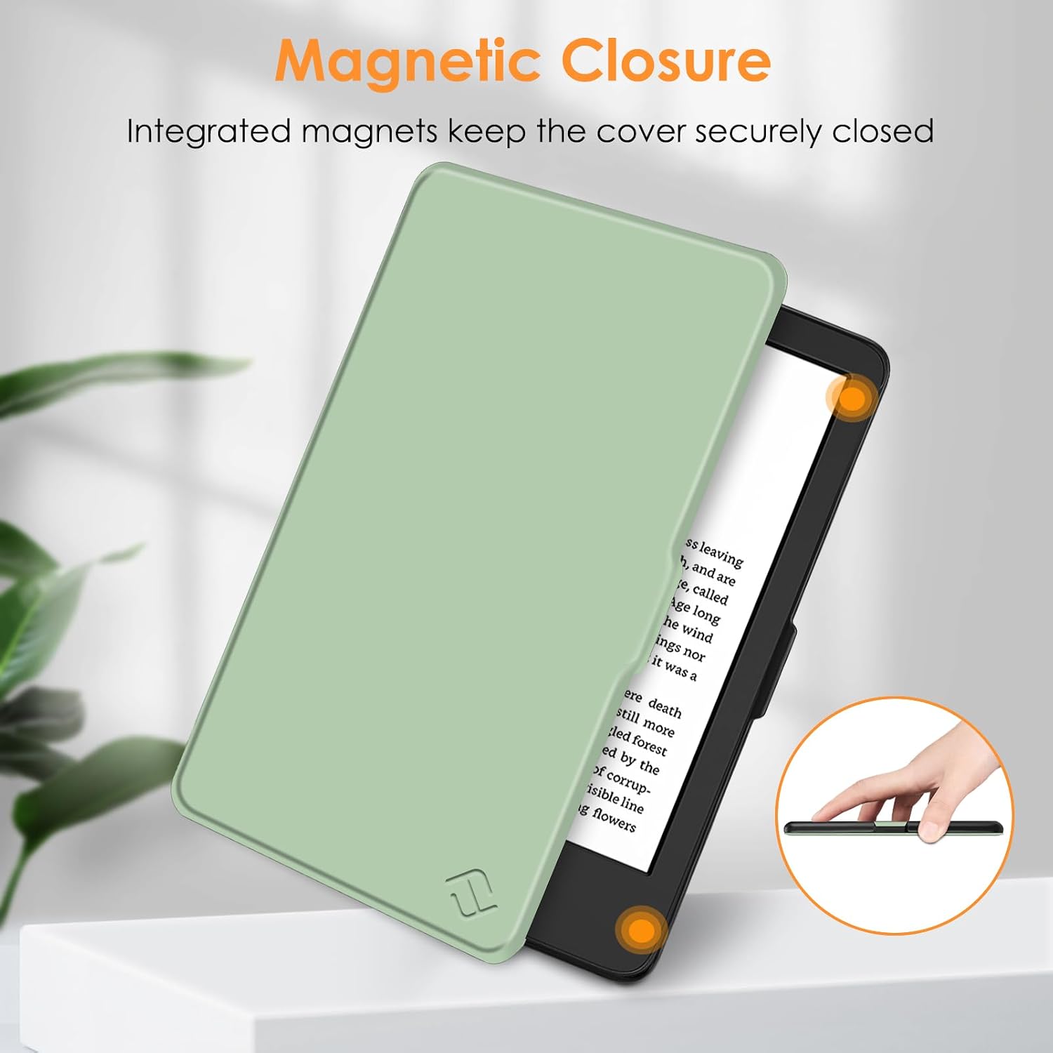 Fintie Slimshell Case for 6" Kindle 2024/2022 11th Generation, Agave Green image 5