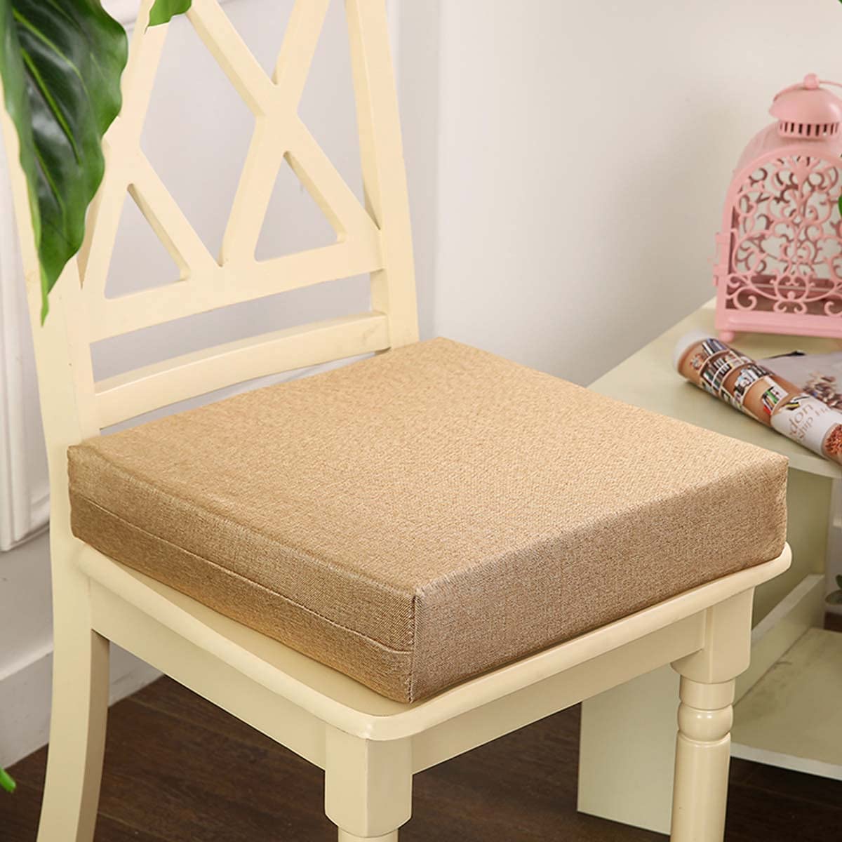 Almohadilla Asiento Cuadrada Rr Tianshi Cojines Redondos Para Asiento De Silla, Cojines Gruesos De 40/45/50 Cm, Cojines Antideslizantes Para Silla, Tapete Grueso Para Jardín, Oficina, Hogar (40 X 40 X 8 Cm