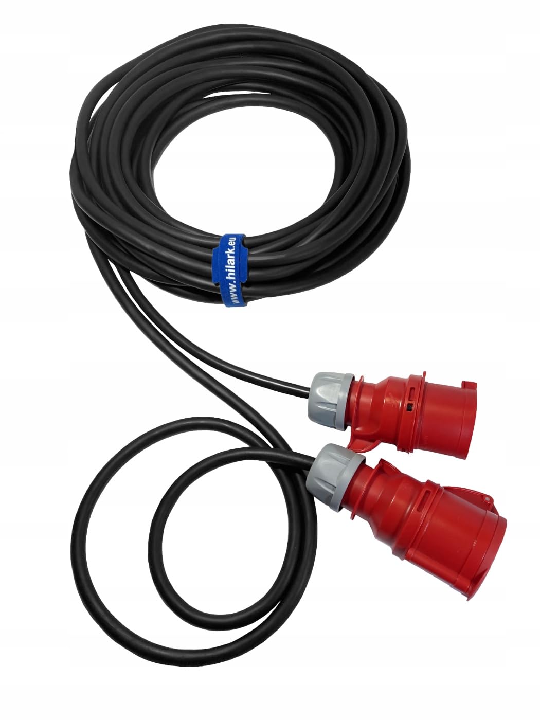 Hilark Cable Tech CEE Starkstrom-Verlängerungskabel 16A 5x2,5 25m OWY H05VV-F PVC