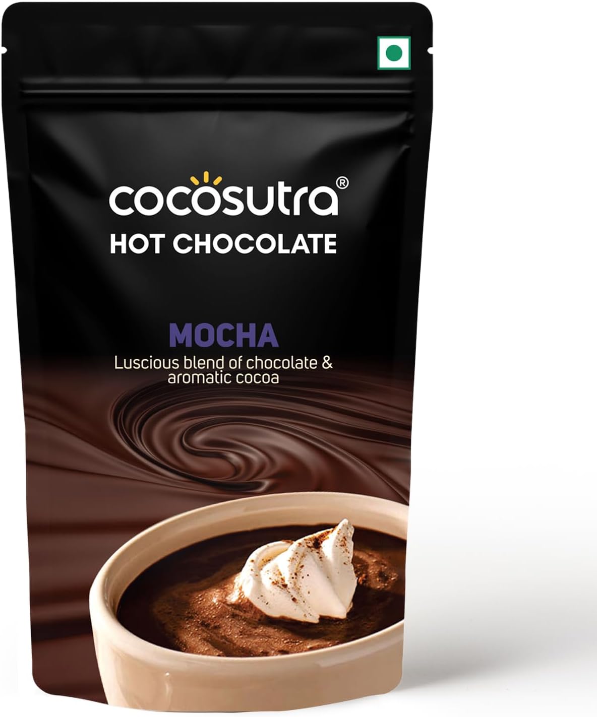 Mocha Drinking Chocolate Mix, 100g | Hot or Cold | Vegan & Gluten Free | No Preservatives | Serves 5 Cups