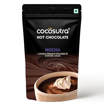 COCOSUTRA Mocha Hot Chocolate Mix | Enjoy hot or cold | 100 g | Gluten Free Drinking Chocolate Powder | No Preservatives