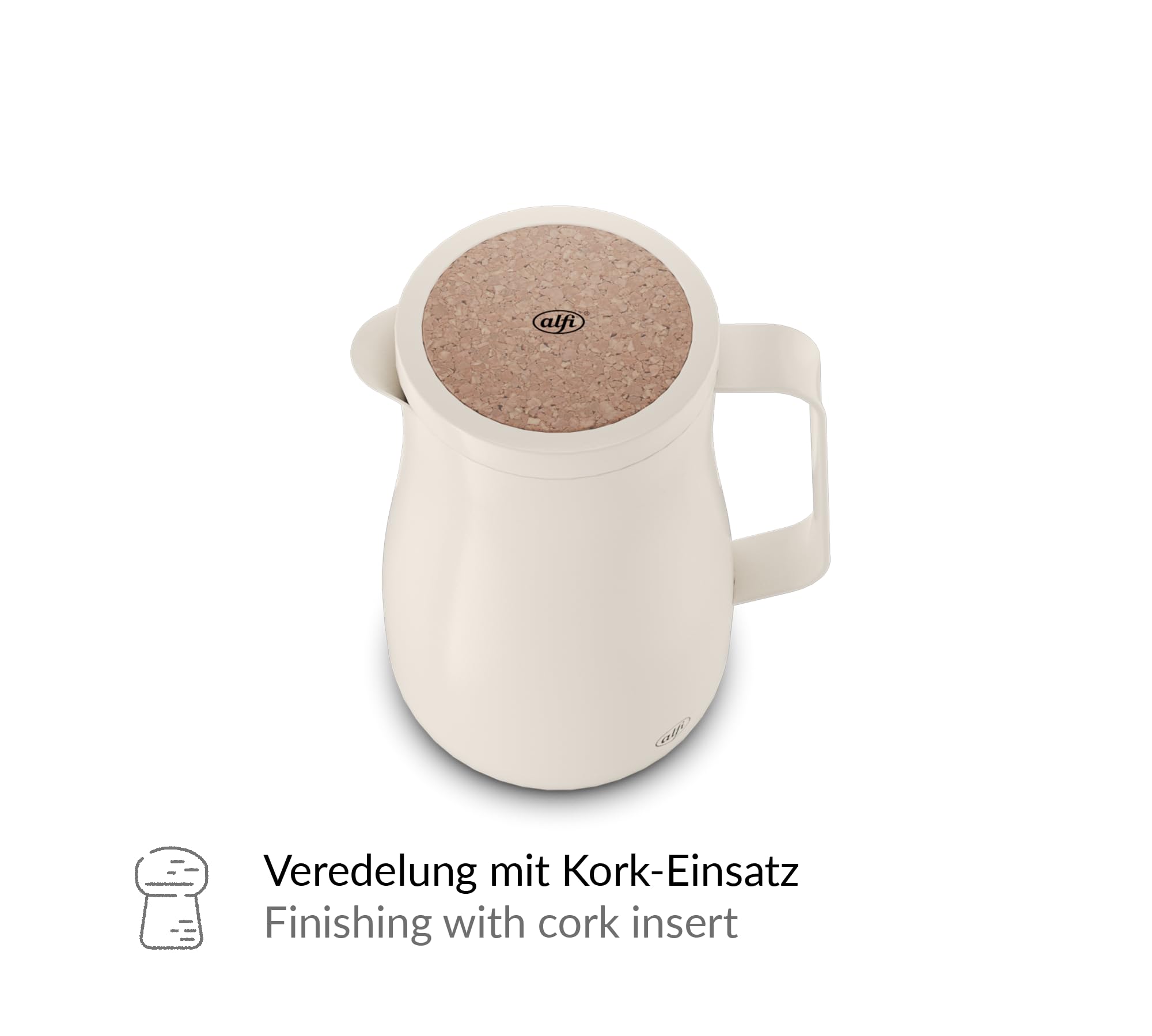 alfi STUDIO TEA - Jarra térmica (0,7 L, acero inoxidable, con doble pared, mantiene el calor durante 12 horas, frío durante 24 horas, cierre giratorio, apertura grande, termo, sin BPA)