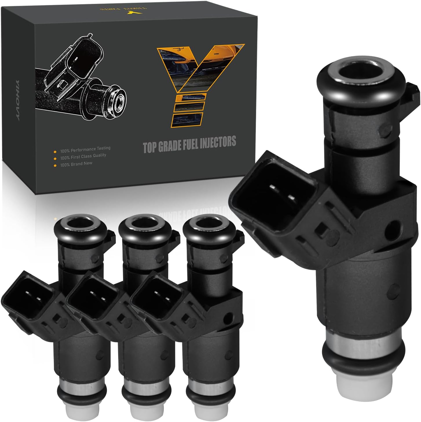 Upgraded Fuel Injectors FJ785 fit for Honda 2010-2013 City L4 1.5L 2006-2011 Civic L4 1.8L 2009-2013 Fit L4 1.5L, 16450RNAA01 (4)