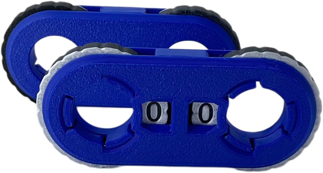2 Pack MTG Life Counter - HP Tracker with Tracking Card Slot MTG Tabletop RPG Dungeons and Dragons (Blue)