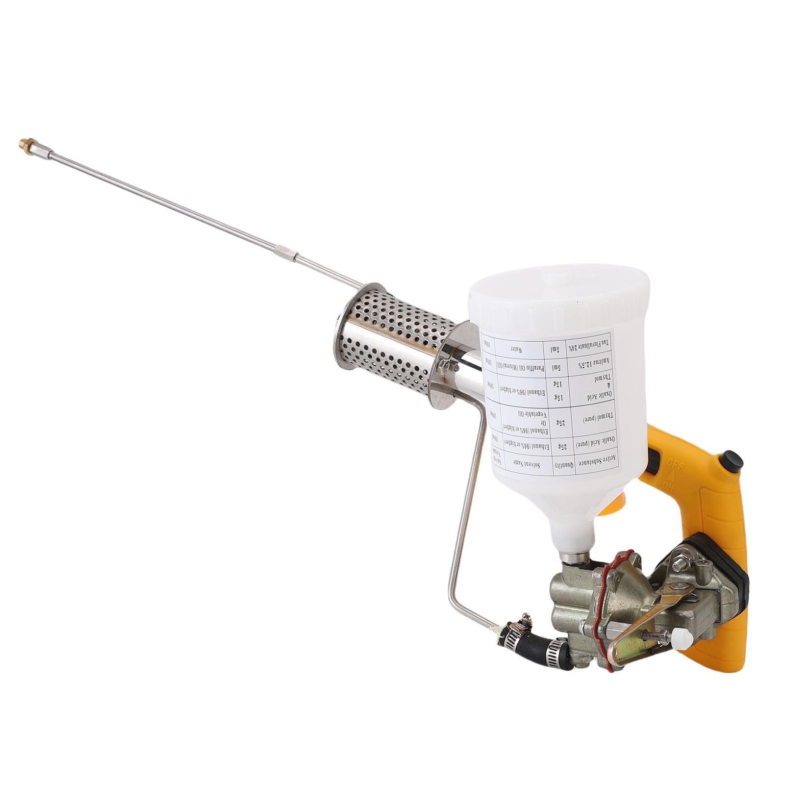 Bee Fogger per Apicoltura, Atomizzatore per Alveari in ABS e Acciaio Inossidabile con Nozzle Rimovibile, di Riscaldamento per Nebbia Densa, 15-18 Micrometri, Strum