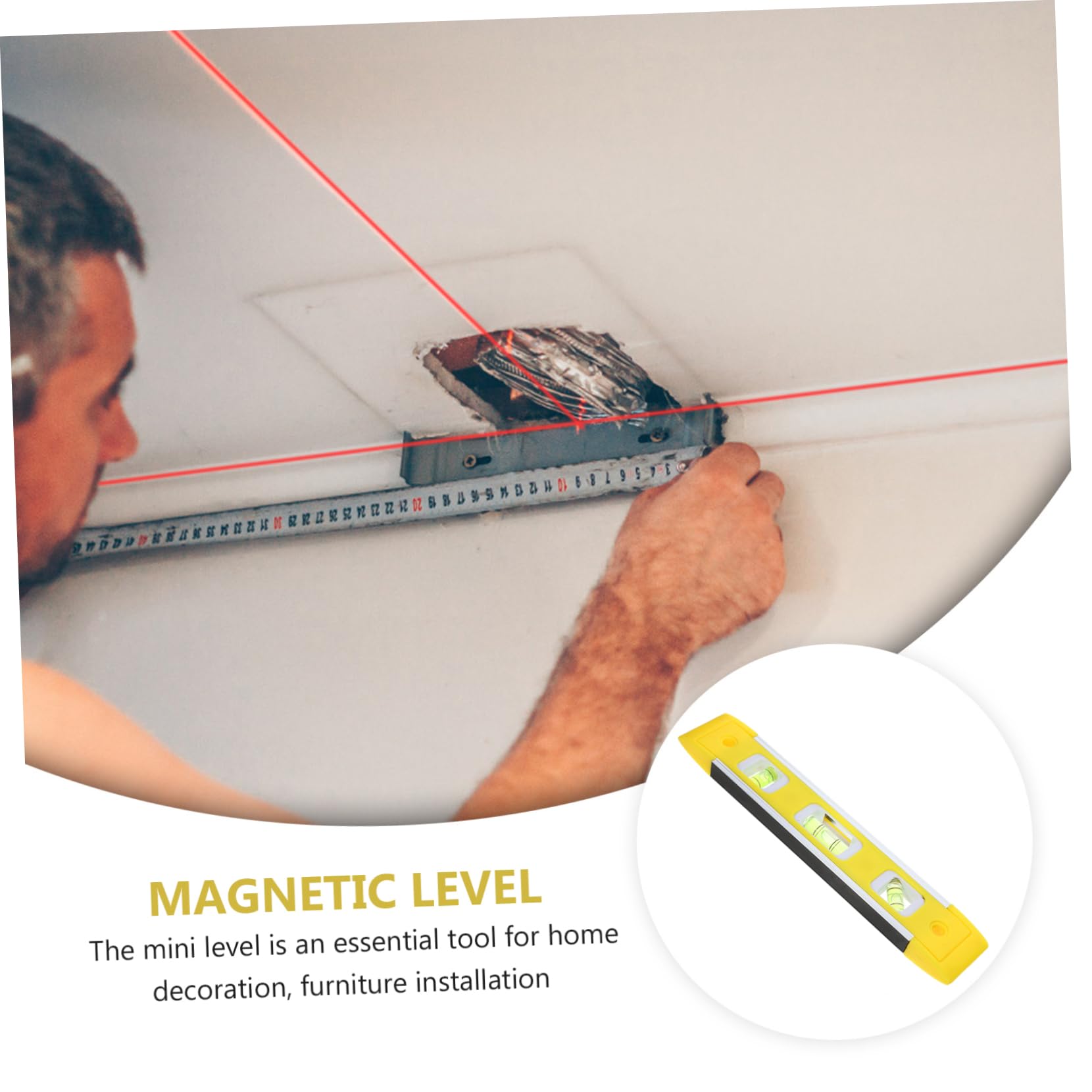jojofuny 5piezas Mini Magnético De Nivelador De Precisión Para Medición Horizontal y Vertical Herramienta Para y Proyectos De Construcción