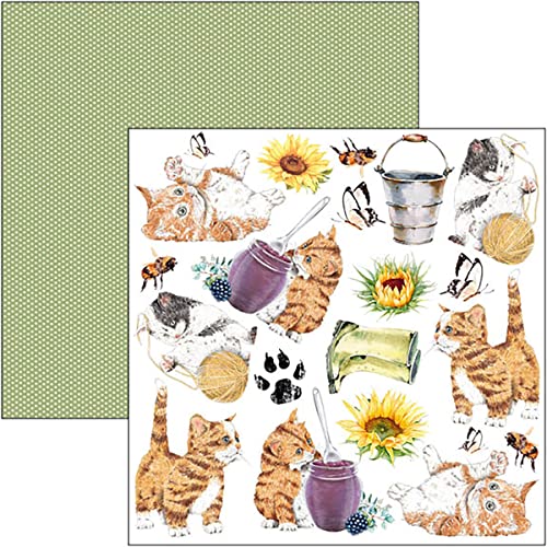 Ciao Bella Farmhouse Garden 6"x6" Fussy Cut Pad - 190gsm, white - Image 4