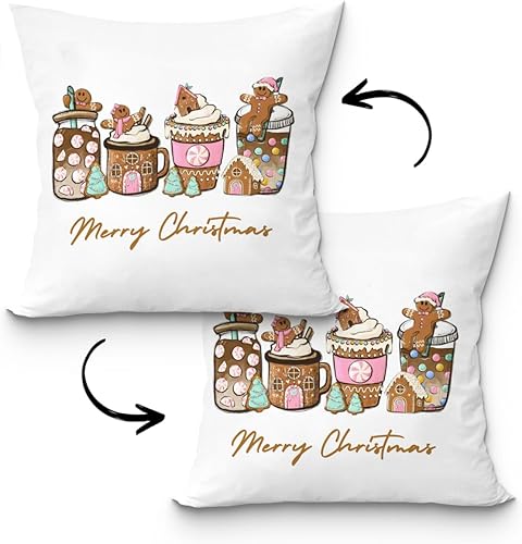 Miniatura 2 de Fundas de almohada de árbol de Navidad de 18 x 18 pulgadas, funda de almohada de Feliz Navidad, fundas de almohada para árbol de Navidad, decoración