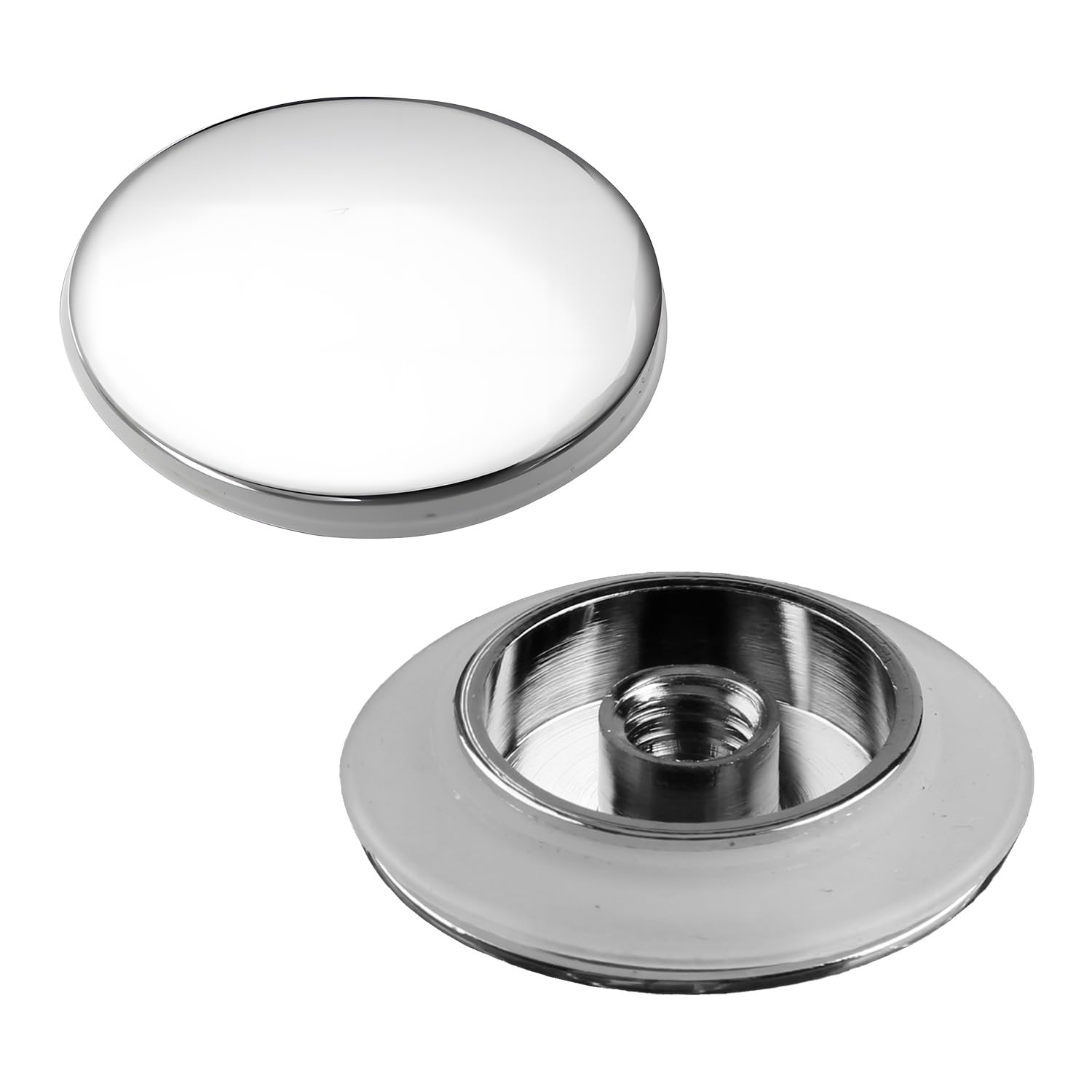 Wellrun 2 Pcs 36mm Basin Waste Cover,Copper Pop Up Sink Plug,Universal Fit Push Button Drain Stopper Replacement for Kitchen,Bathtub,Sink,Bathroom