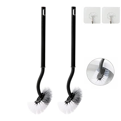 Ctcwsh Compact Freestanding Toilet Bowl Brush Cleaning Covered Brush for Bathroom Storage Decor (Two Toilets Brush Without Holder)