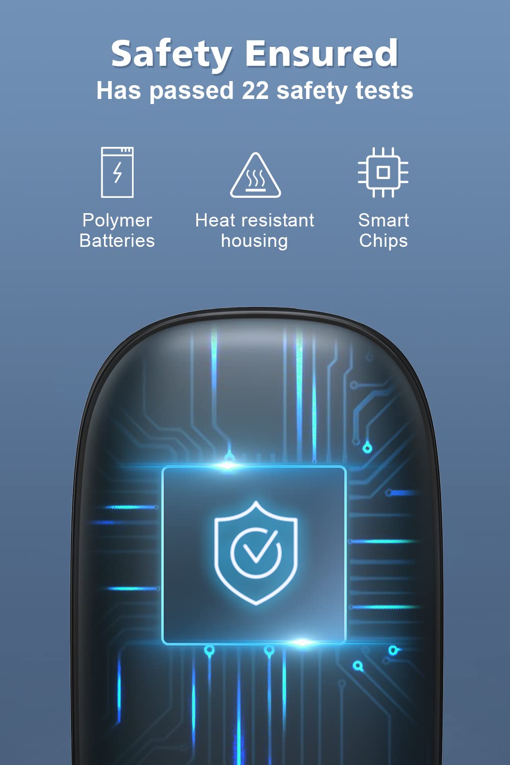 Hand Warmers Rechargeable 2 Pack, 6000mAh x 2 Electric Handwarmer,12 Hrs Long-Lasting Warmth 3 Levels Heat Up to 131?, USB-C Portable Power Bank, Winter Camping Hunting Skiing, Gift for Women Men