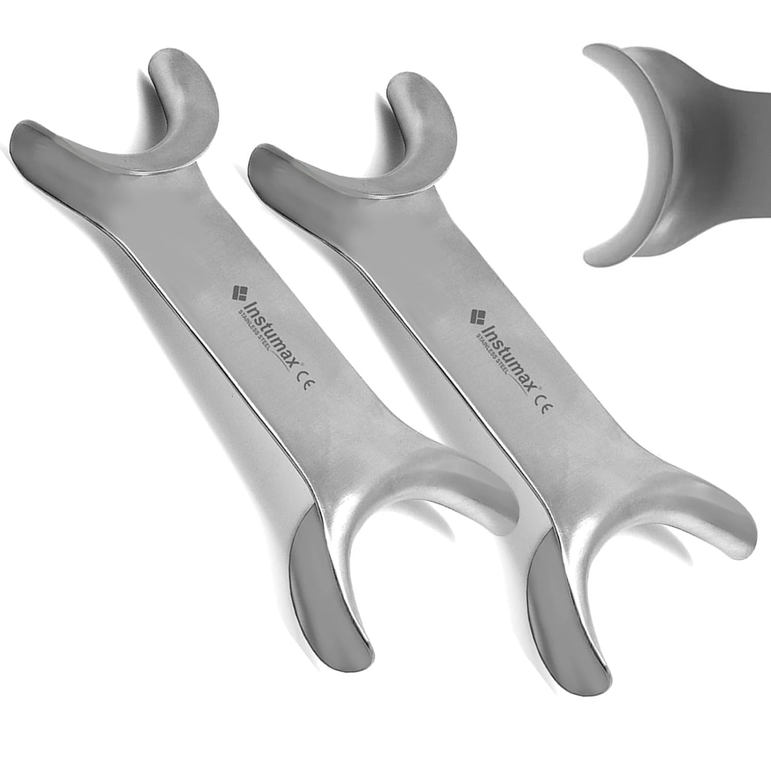 2-PCS Dental Mouth Opener Metal Cheek Lip Retractor Double-Head Surgical Grade Handmade Stainless Steel