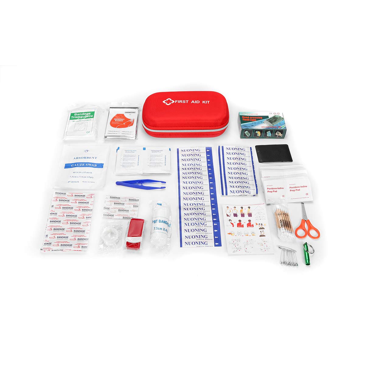 YONGYAO 215 stücke Erste Hilfe Satz Notfalltasche Home Auto Outdoor American Red Cross Guide Set