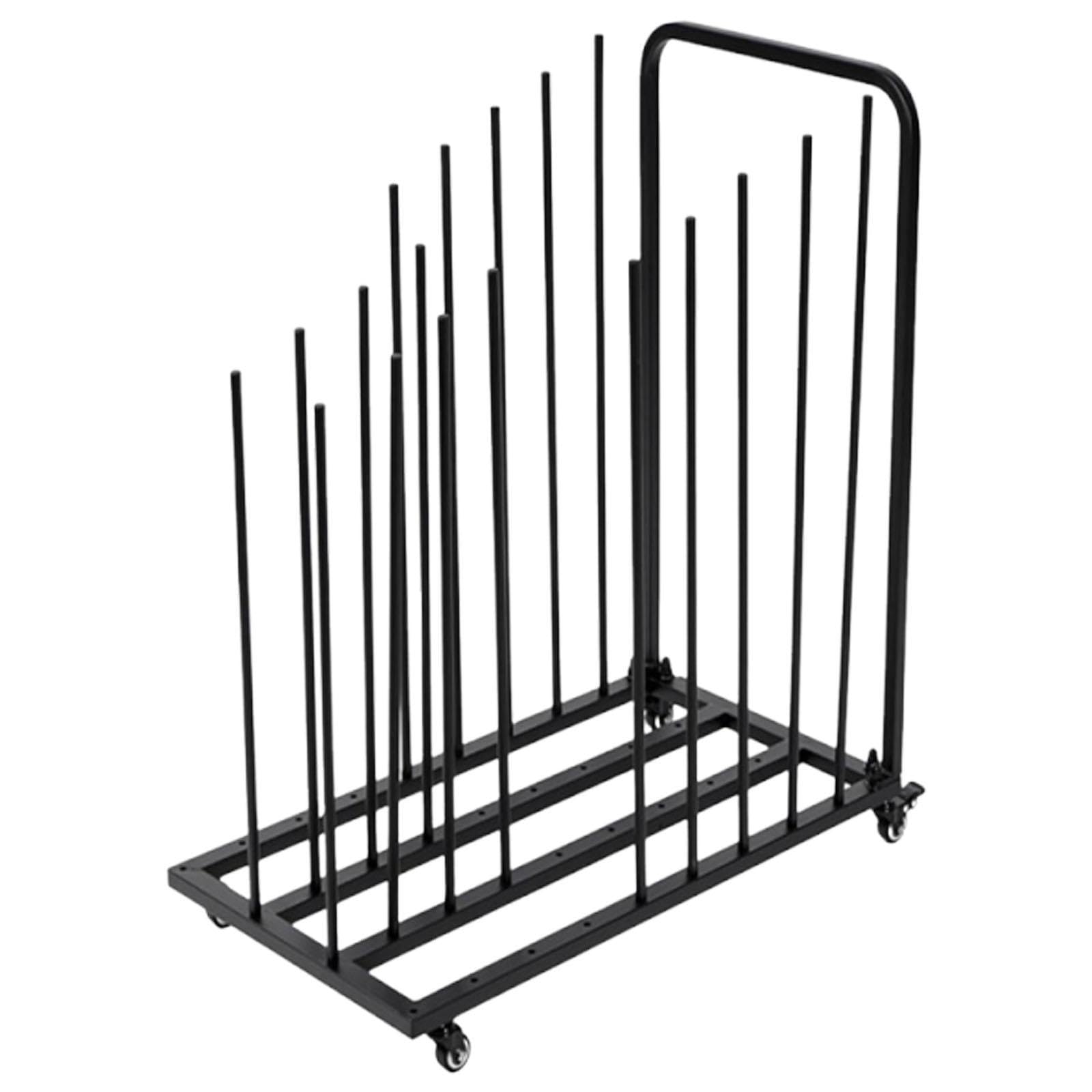 Wytrzymały metalowy stojak do przechowywania sztuki na kółkach, minimalistyczna deska do suszenia i ekspozycji dzieł sztuki i rzemiosła - idealne akcesorium dla artystów i rzemieślników