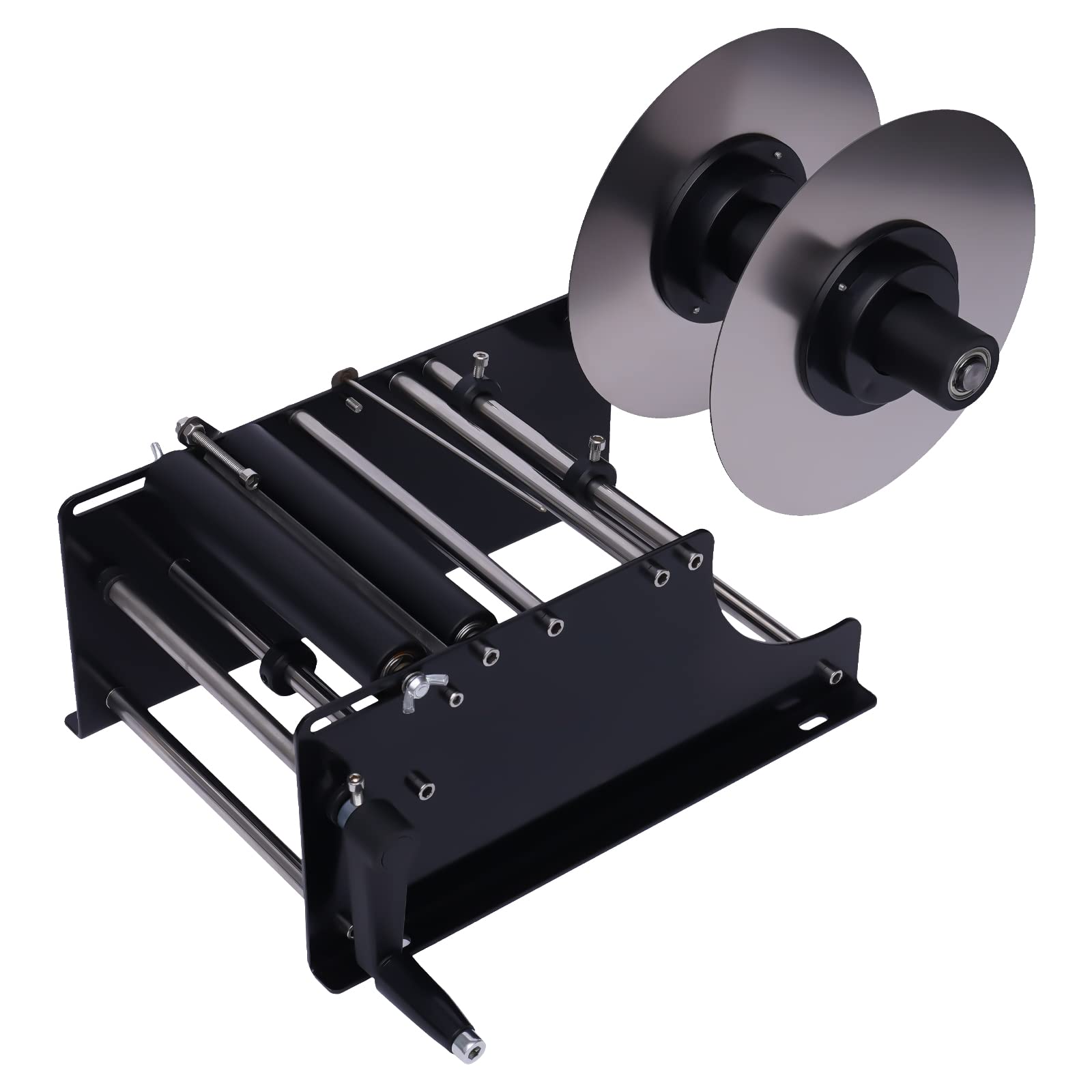 C-JuzarlBottle Label Applicator Machine, Manual Round Bottle Labeling Machine, Adjustable Labeler Label Applicator Machine 10-30pcs/min for Width 10-110mm Length 10-300mm Label