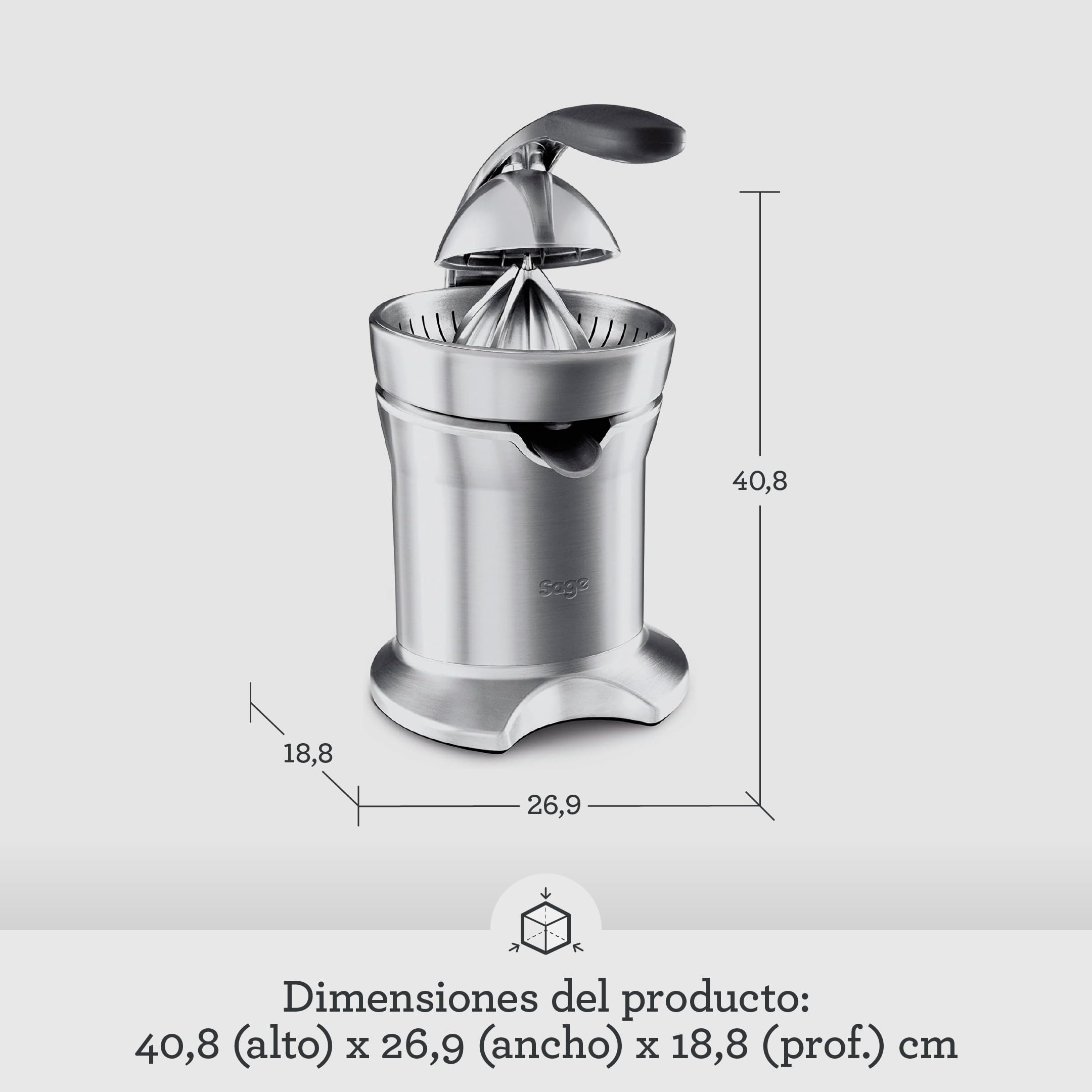 Sage Citrus Press Pro - Exprimidor de Fruta para Extraer Zumo, Aluminio