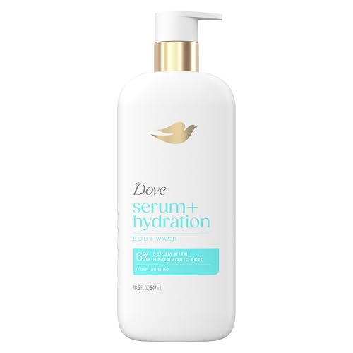 Dove Serum Body Wash Hydration Boost actively drenches dry skin with Hyaluronic Acid Serum 18.5 Fl