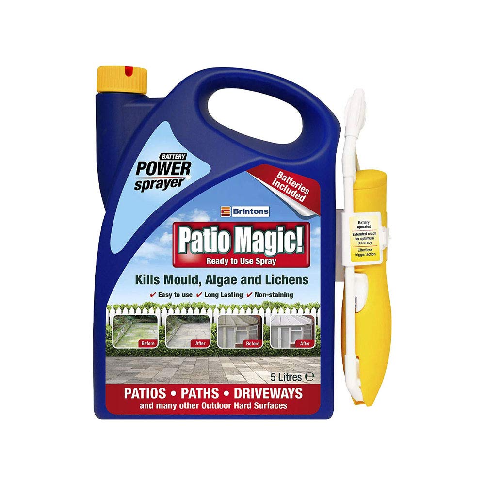 Brintons Patio Magic Ready To Use Spray 5 Litre Kills Mould, Algae and Lichens! (1 x 5 Litre)