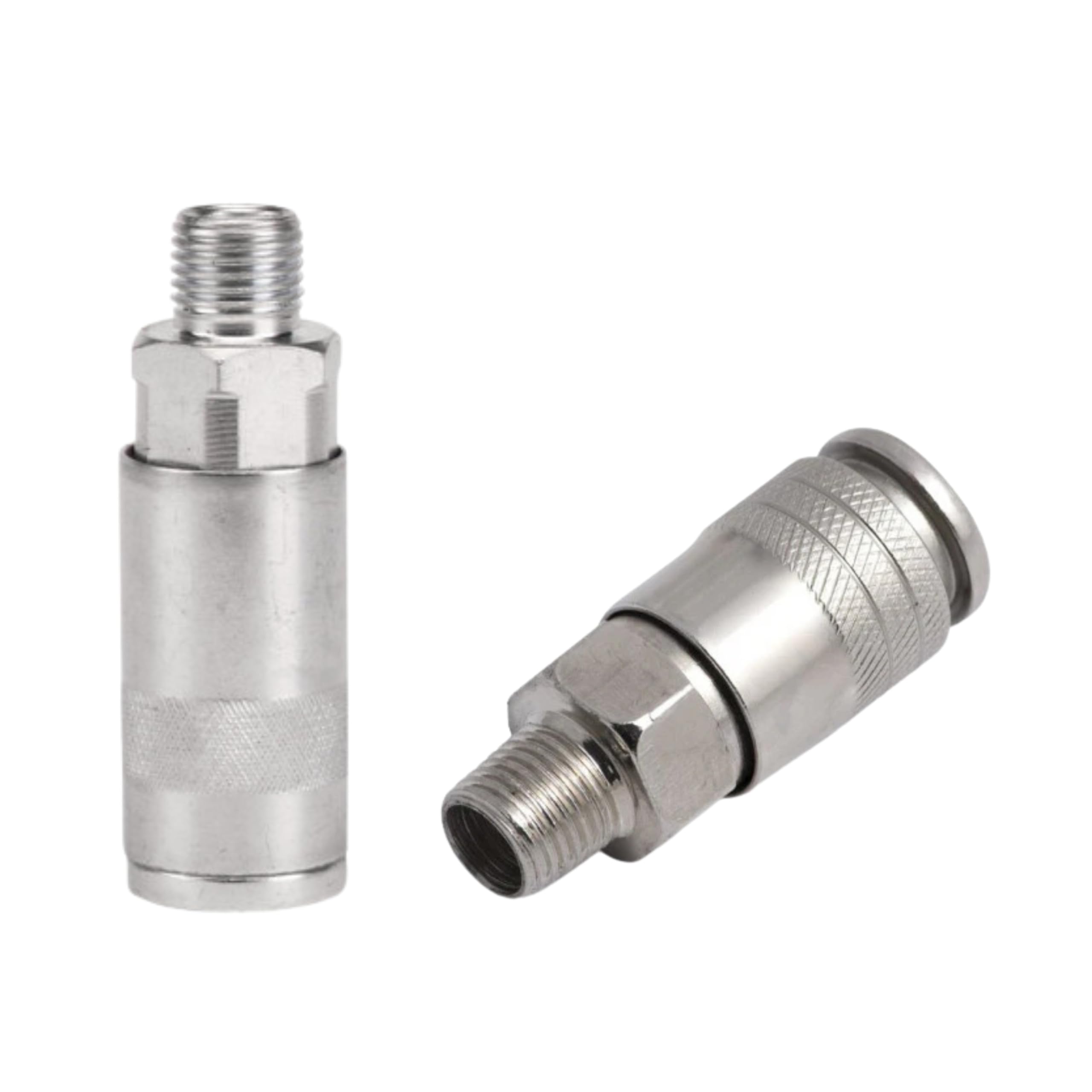 Dunnet Tools 1/4" Inch Quick Release Air Line Connector | Heavy Duty Male BSP Fitting for Air Compressor, Pneumatic Tools, Quick Connect Coupling, Airbrush & Tool Accessories (Pack of 2)