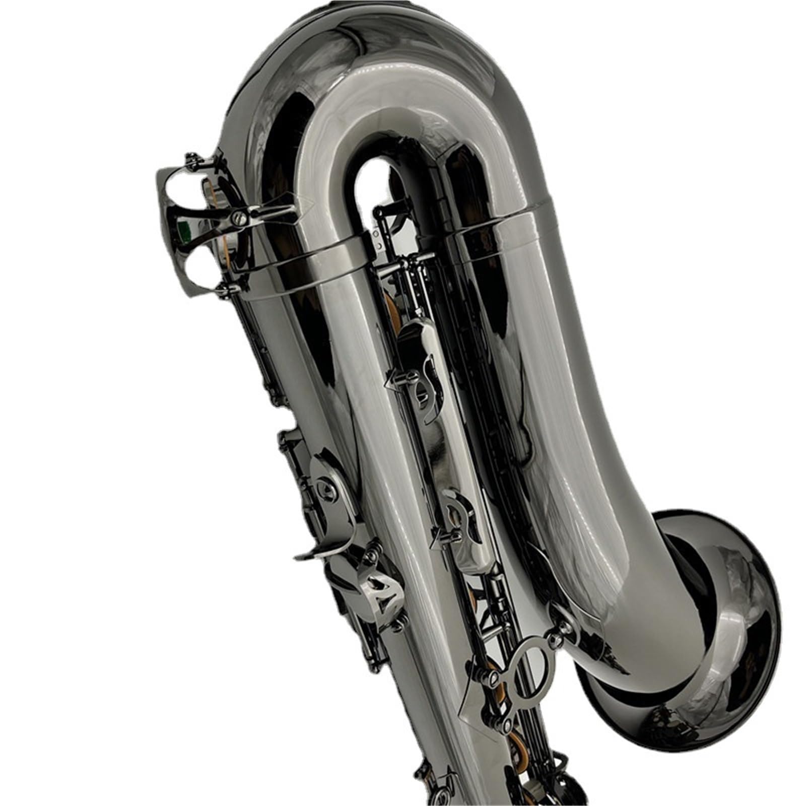 Saksofon Instrument Dęty Saksofon Tenorowy Bb Profesjonalne Wykonanie Instrument W Całości Z Czarnego Niklu