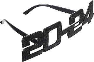 CIYODO Adereços Para Fotos 2024 Óculos De Óculos De Tiro De Plástico Adereços De Óculos De Festa Óculos De Festa De Ano 2024 Itens Para Os Olhos Itens De Ano Modelagem