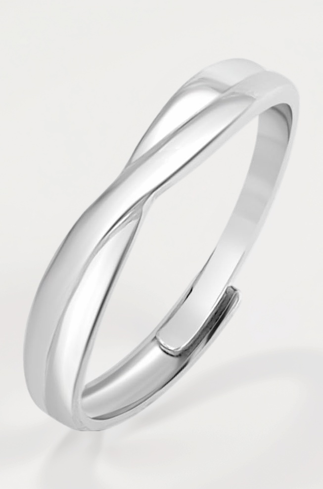 925 Sterling Silver Designer Rhodium Plated Adjustable Ring for Men | Gift for Men and Boys | With Certificate of Authenticity and 925 Hallmark