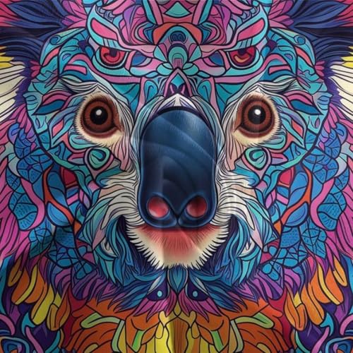 Housse de couette koala 140x200cm en microfibre avec taies d'oreiller