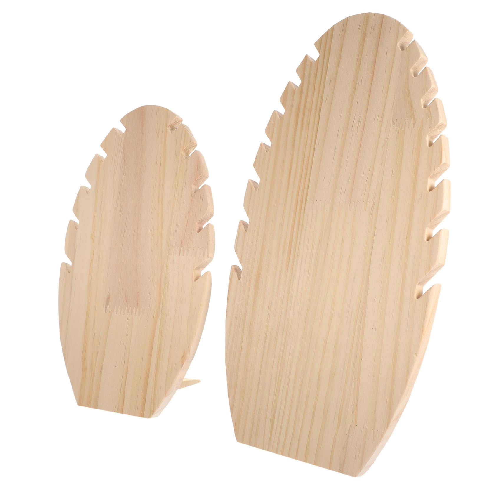 2 Stück Teiliges Schmuckständer Natürlichem Holz Schlitzen Eleganter Halskettenhalter zur Stilvollen Schmuckaufbewahrung und Ansprechenden Präsentation