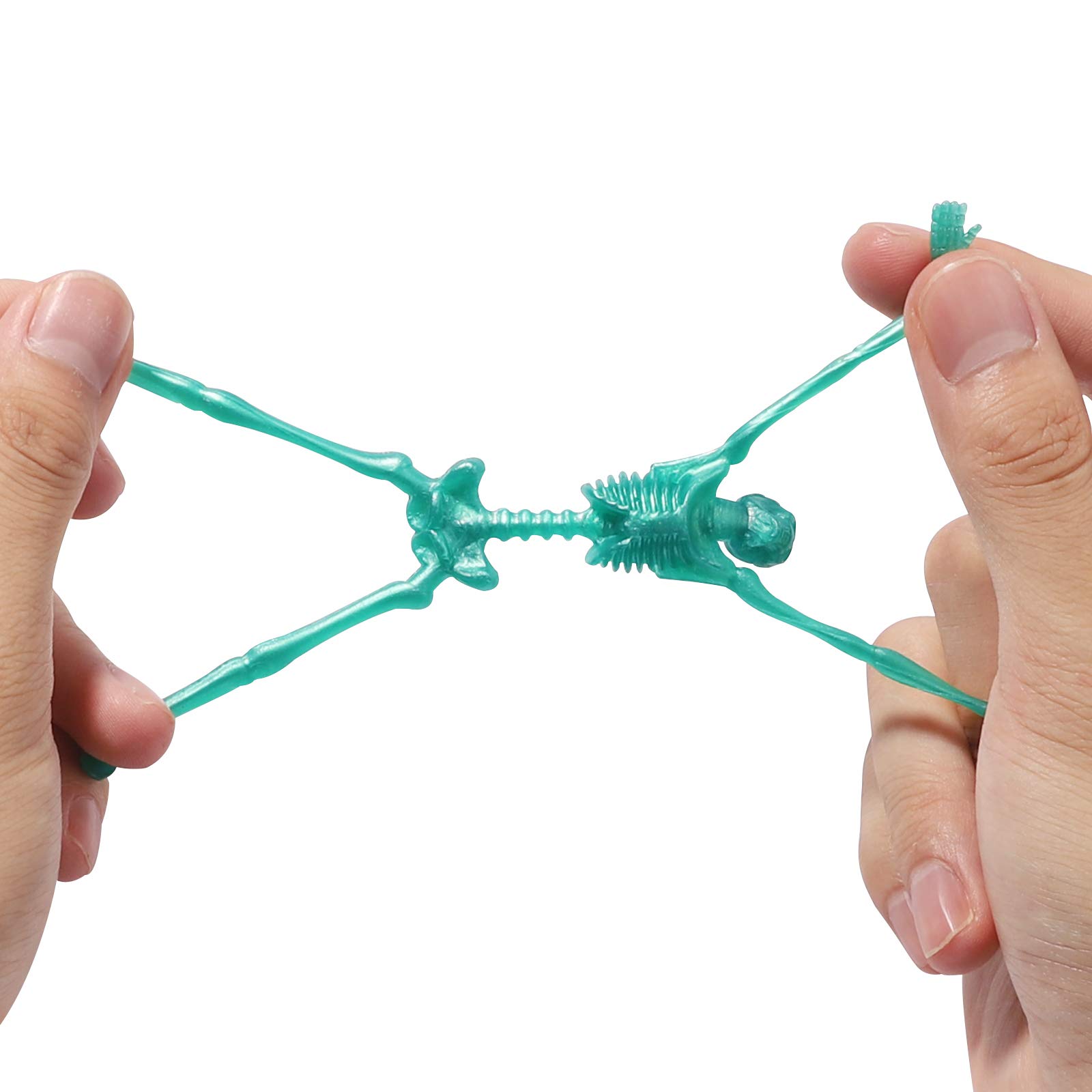 4 Juguetes De Esqueleto Con Ventosa Telescópica – Luces LED Brillantes Y Efecto Glow In The Dark – Alivio Del Estrés Y Diversión Sensorial Para Halloween – Regalo Original Para Niños