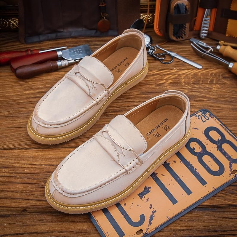 Men's Loafers Leather Inner Comfortable Breathable Casual Non-Slip Soft Sole Lightweight Suitable for Daily Work2