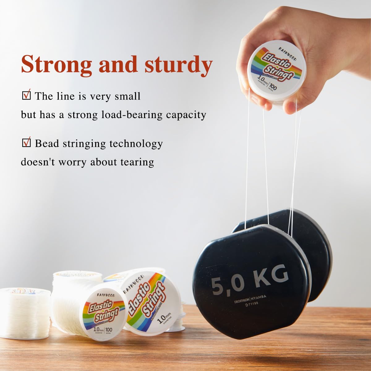Elastic Bracelet String Cord Kit: 2 Rolls of 200m (0.5mm) Clear Beaded Stretch Cord with Tools - Perfect for Bracelet Making and DIY Jewelry Projects!