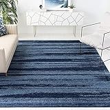 Safavieh Retro Collection RET2693 Modern Abstract Non-Shedding Living Room Bedroom Dining Home Office Area Rug, 5'3' x 8', Light Blue / Blue