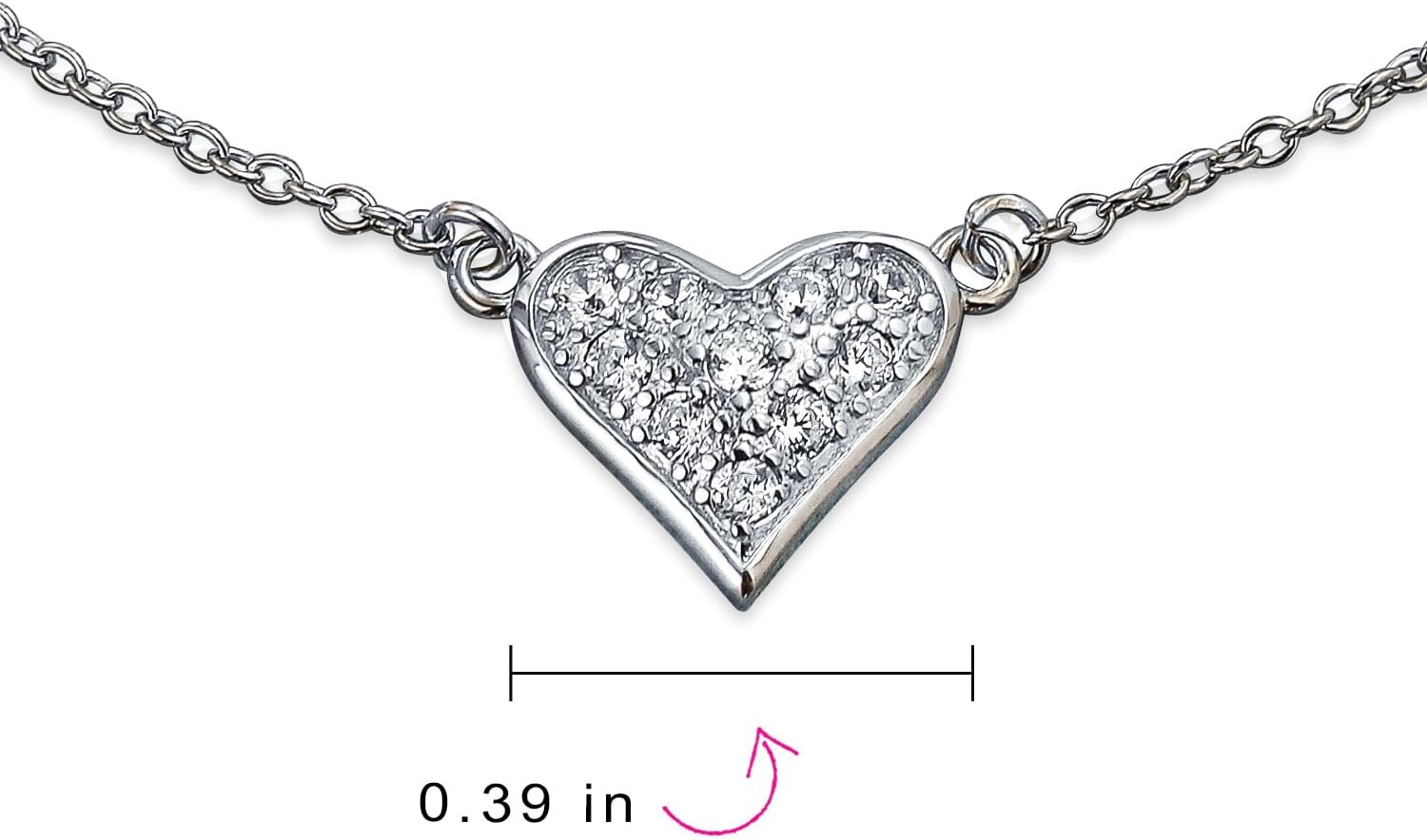 Bling Jewelry Romantic Cubic Zirconia Pave CZ Multi Charm Lock & Key Hearts Charm Anklet Ankle Bracelet For Women Girlfriend Teens .925 Sterling Silver Adjustable 8.5 To 10 Inch With Extender - Image 4