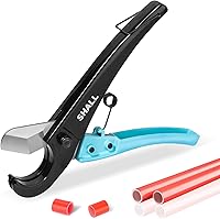 SHALL PEX Pipe Cutter Up to 1-3/8" - Aluminum Alloy Tubing Cutter for PEX, PVC, CPVC, Plastic Hoses | Stainless Steel Blade for Clean Cuts
