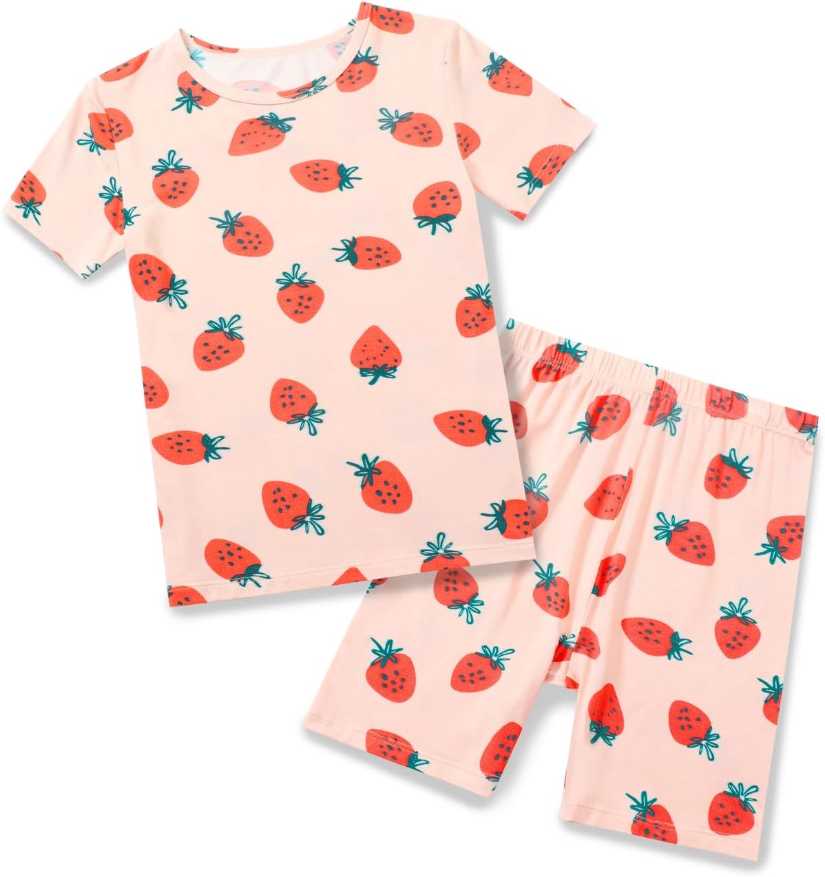 Bamboo Viscose Toddler Unicorn Mermaid Girls Kids Pajamas Short Sleeve Summer Cool Snug fit Pjs 12M-8Y 2pcs