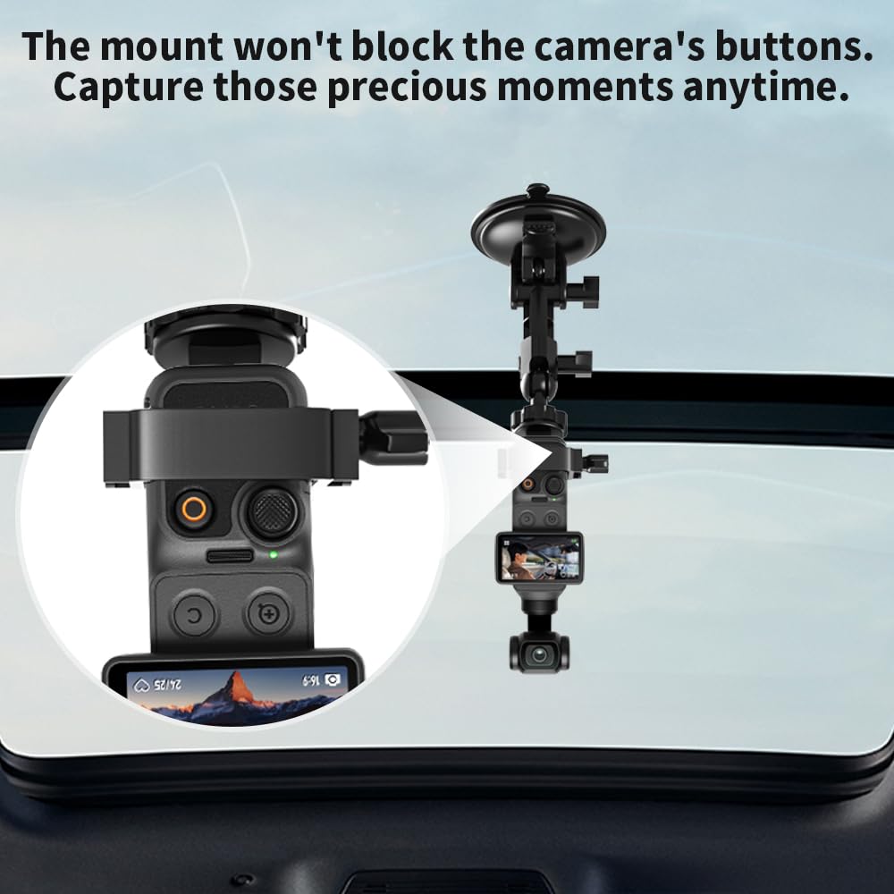 Amazon.co.jp: DJI OSMO ポケット4/3吸盤マウント、車用フロントガラス