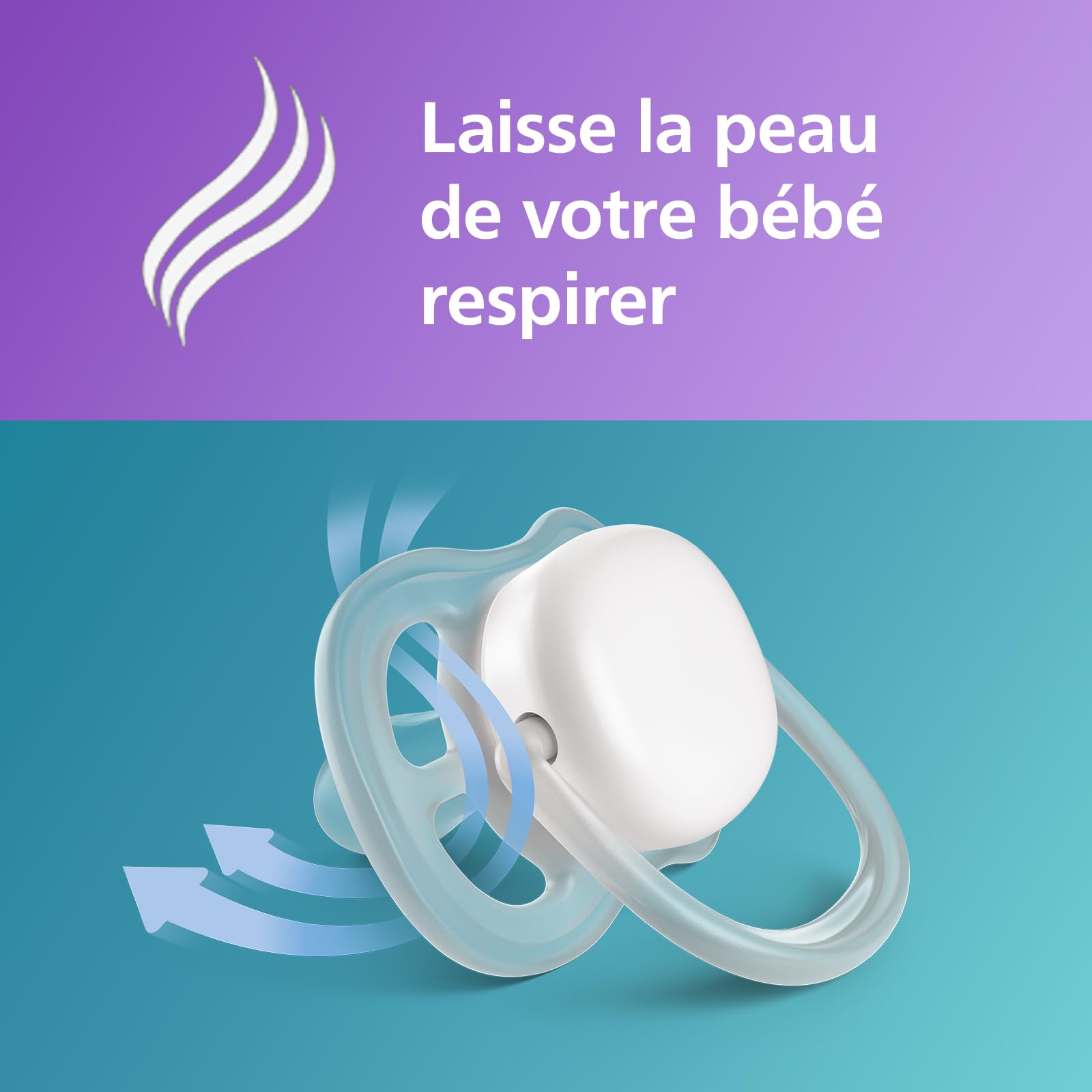 Philips Avent Ultra Air sucettes légères et aérées pour bébés 18 mois+, 0% BPA, étui stérilisateur, pack de 2