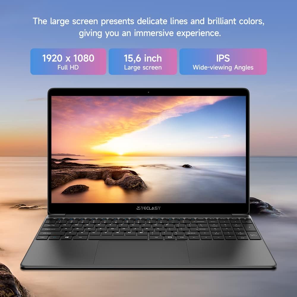 TECLAST F15S PC Portatile 15.6 Pollici Laptop 6GB RAM 128GB ROM Notebook (1TB Espandibile), Fino a 2.80GHz Intel Celeron N4020 Window 10, 1920×1080 FHD, Bluetooth+5G WiFi+USB 3.0+38000mWh TECLAST F15S PC Portatile 15.6 Pollici Laptop 6GB RAM 128GB ROM Notebook (1TB Espandibile), Fino a 2.80GHz Intel Celeron N4020 Window 10, 1920×1080 FHD, Bluetooth+5G WiFi+USB 3.0+38000mWh