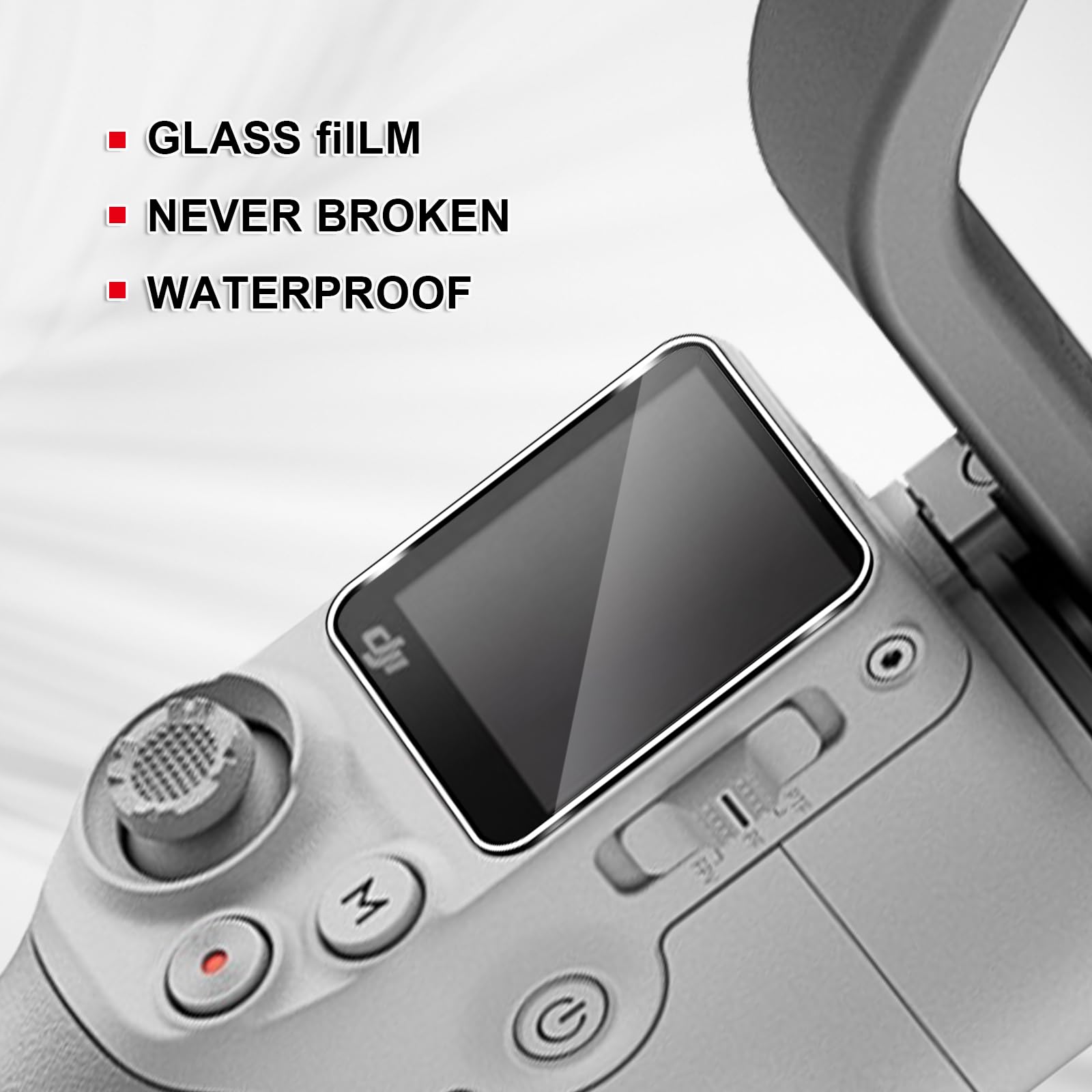 Holilo Para DJI RS 4 Mini Accesorios【3 Piezas】 Protector de Pantalla Cristal Templado, 9H Dureza HD Vidrio Templado Anti-Arañazos Sin Burbujas Glass Screen Protector