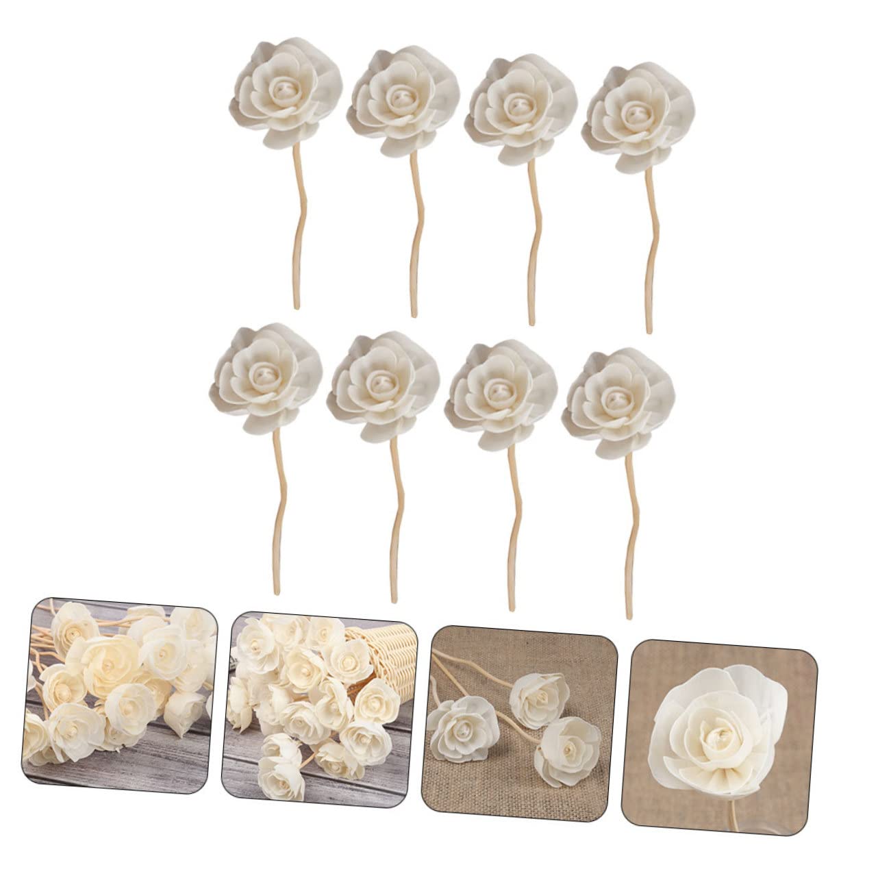 MAGICLULU 32stücke Teiliges Rattan Aromatherapie Diffuser-stäbchen Mit Trockenblumen Handgemachte Duftstäbchen Für Ätherische Öle Für Raumduft Und Entspannung