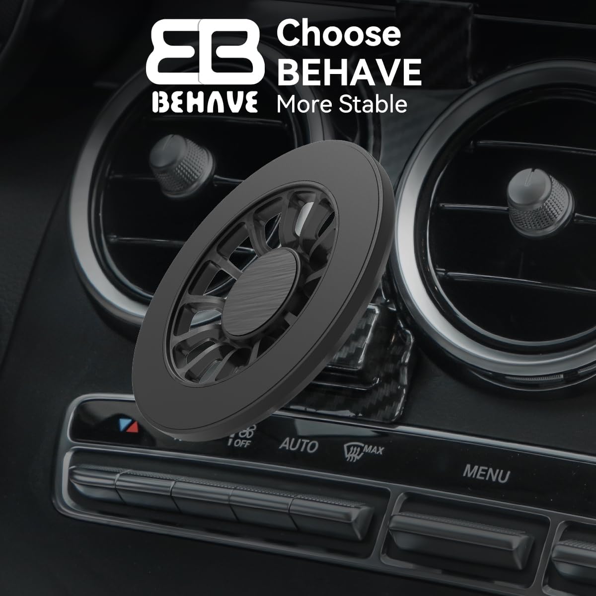 BEHAVE Car Mount Fit for Benz C Class 2019-2022 & Benz GLC Class 2020-2022,20 Super Magnets Flexible Rotation Phone Holder for Car Vent,Car Mount Compatible with iPhone 16 15 14 13 and All Phones