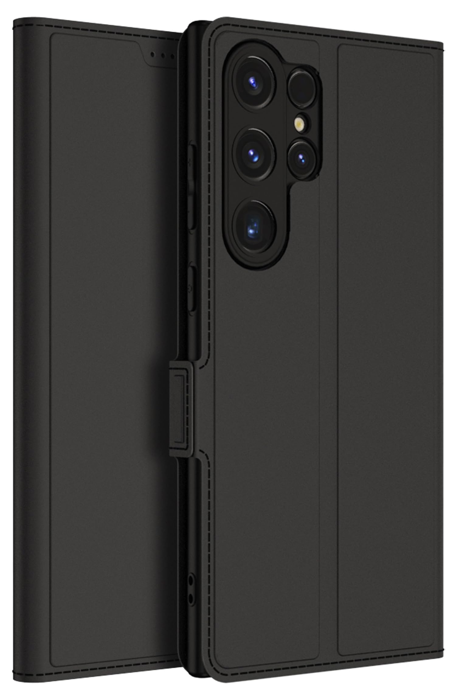 Kapa Noble Slim Magnetic Leather Flip Case Cover for Samsung Galaxy S24 Ultra | Card Holder Stand Leather Flip Wallet Case (Black) (B0CQM48FVX) Amazon Price History, Amazon Price Tracker