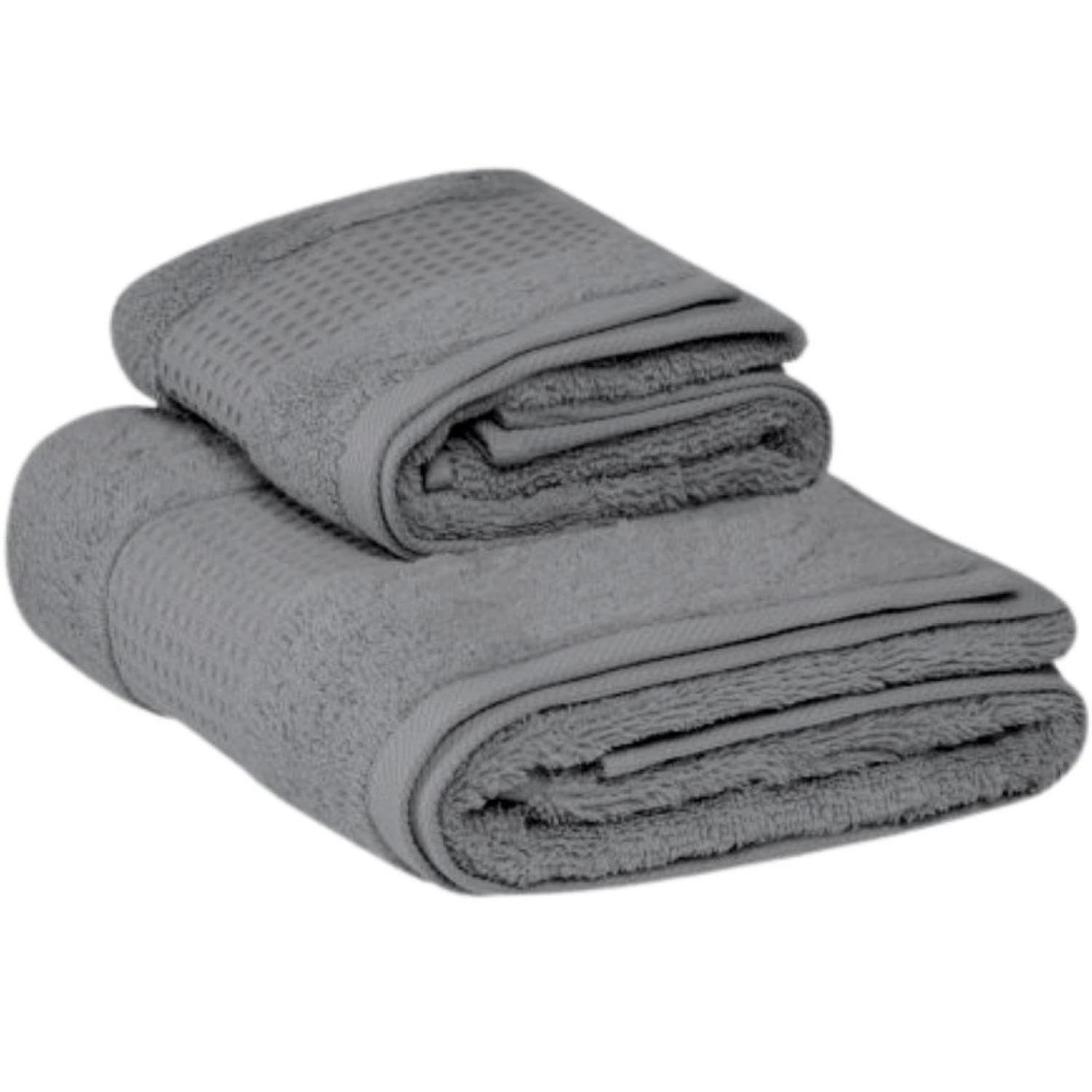 Cotton Face and Bidet Towels Set - Washable Hand Towels - Includes 1 Face Towel 55 x 100 cm and 1 x Bidet Towel 40 x 60 cm - 2 Piece Towels