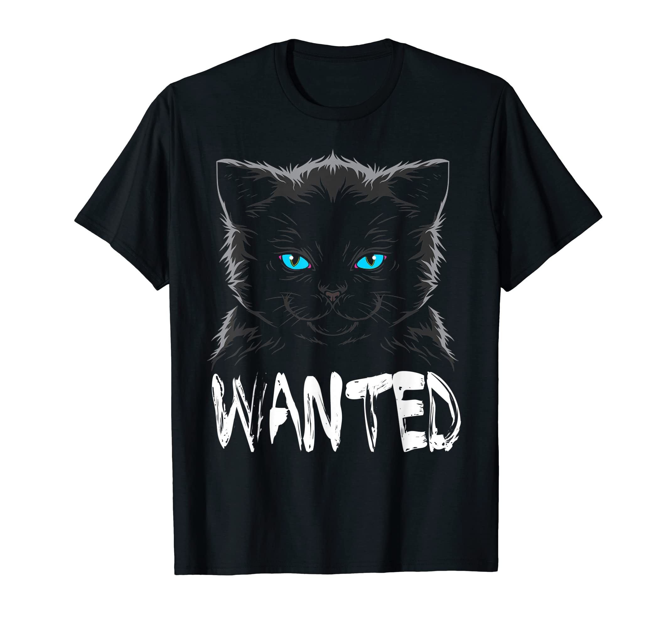 Cute Black Cat Wanted Cool&Funny T-Shirt