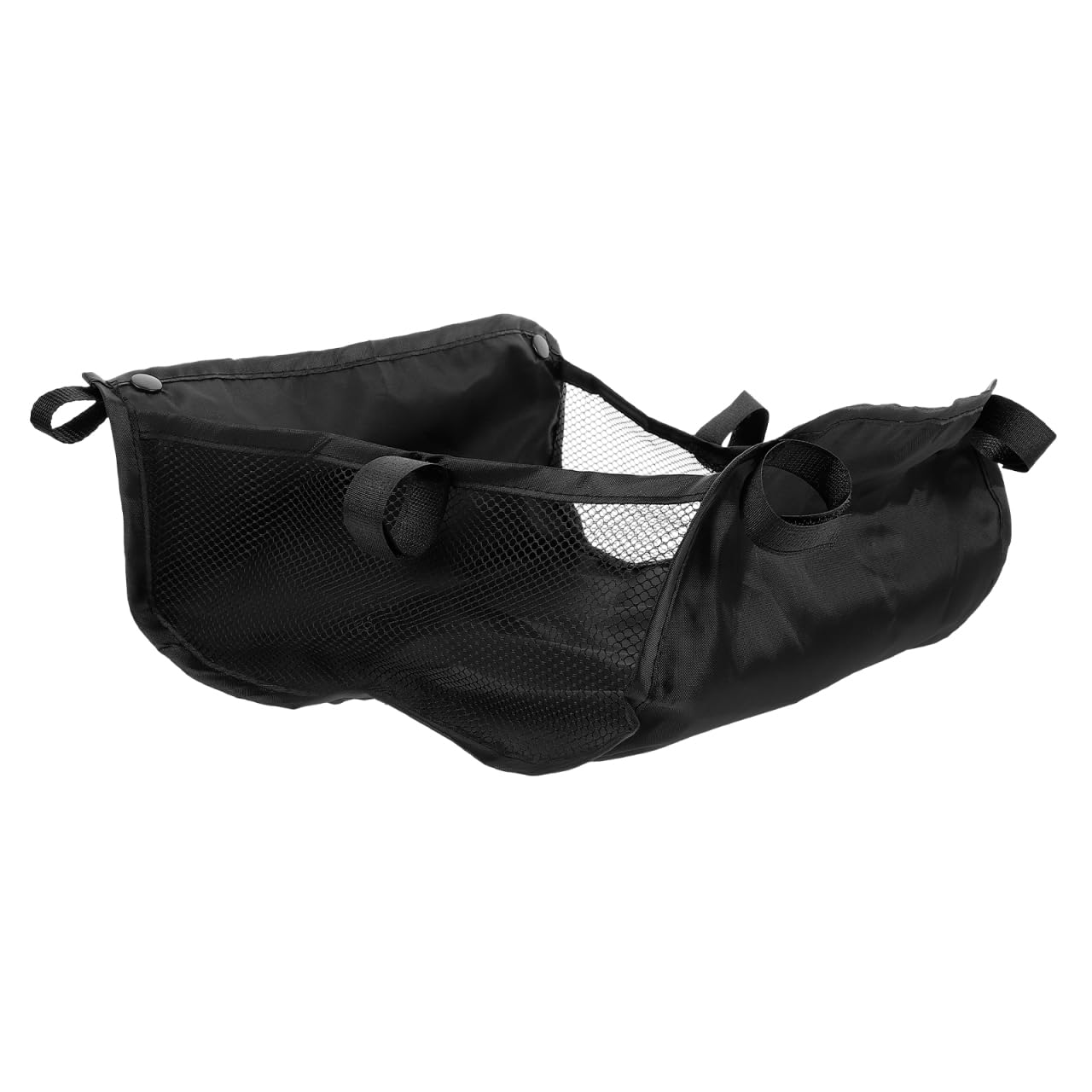KOMBIUDA Cestino portaoggetti per passeggino in tessuto Oxford, facile organizer con grande capacità per bottiglie e piccole parti, pratico cestino inferiore per passeggini, 11,81 x 10,04 x 5,91 cm