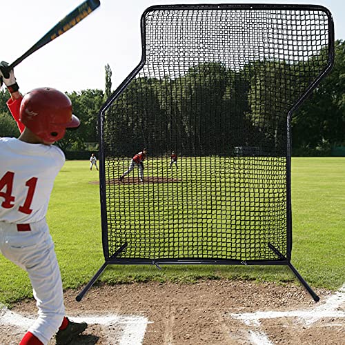 Softball Baseball Pitching Z Screen Protector Net 5X7 Ft Mini Z Screen Baseball Net Portable For Batting Cage Indoor Outdoor Portable Baseball Softball Protective Z Pitching Screen Net #TOP1